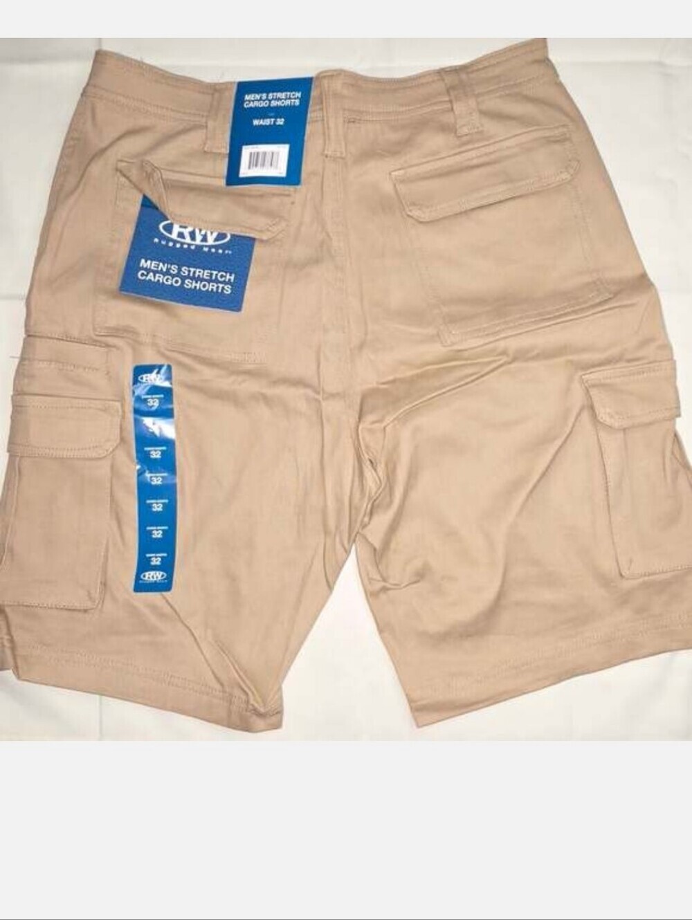NWT Men's Stretch Cargo Shorts - Beige Khaki